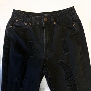 Black Distressed Jeans